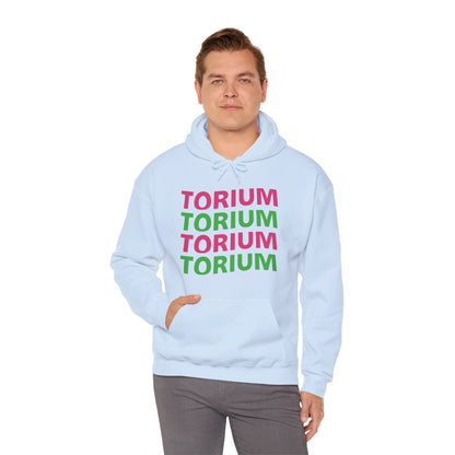 Torium Green & Pink Wave Unisex Hooded Sweatshirt