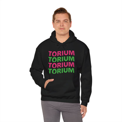 Torium Green & Pink Wave Unisex Hooded Sweatshirt