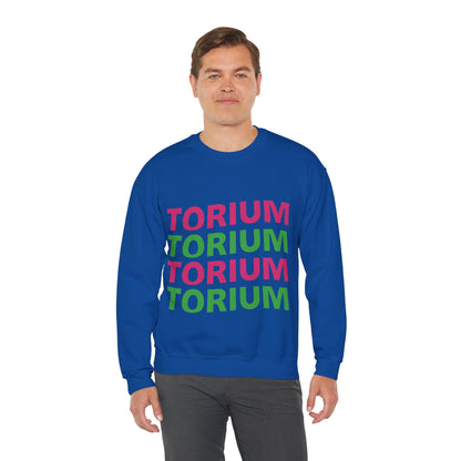 Torium Green & Pink Wave Unisex Crewneck Sweatshirt