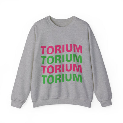 Torium Green & Pink Wave Unisex Crewneck Sweatshirt