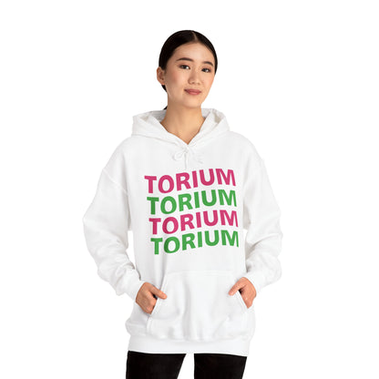 Torium Green & Pink Wave Unisex Hooded Sweatshirt