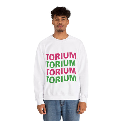 Torium Green & Pink Wave Unisex Crewneck Sweatshirt