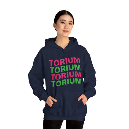 Torium Green & Pink Wave Unisex Hooded Sweatshirt