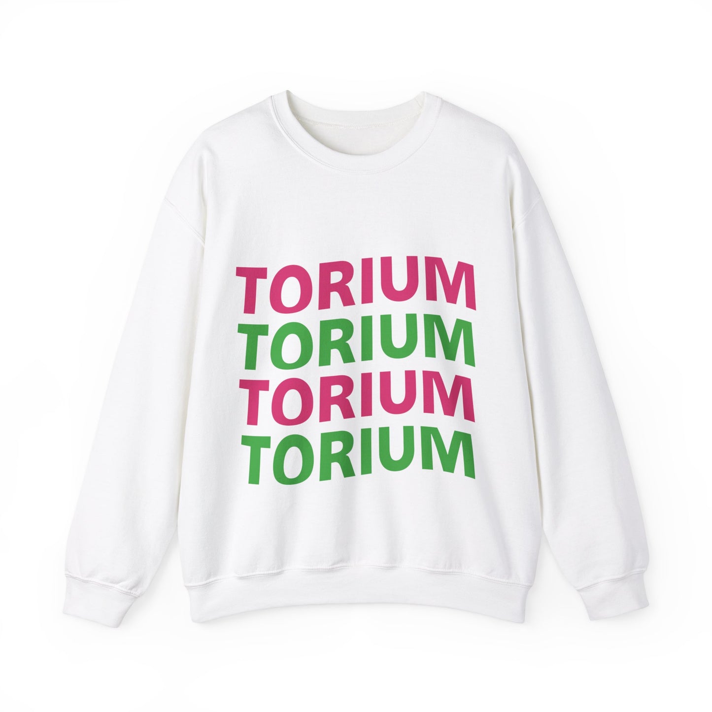 Torium Green & Pink Wave Unisex Crewneck Sweatshirt