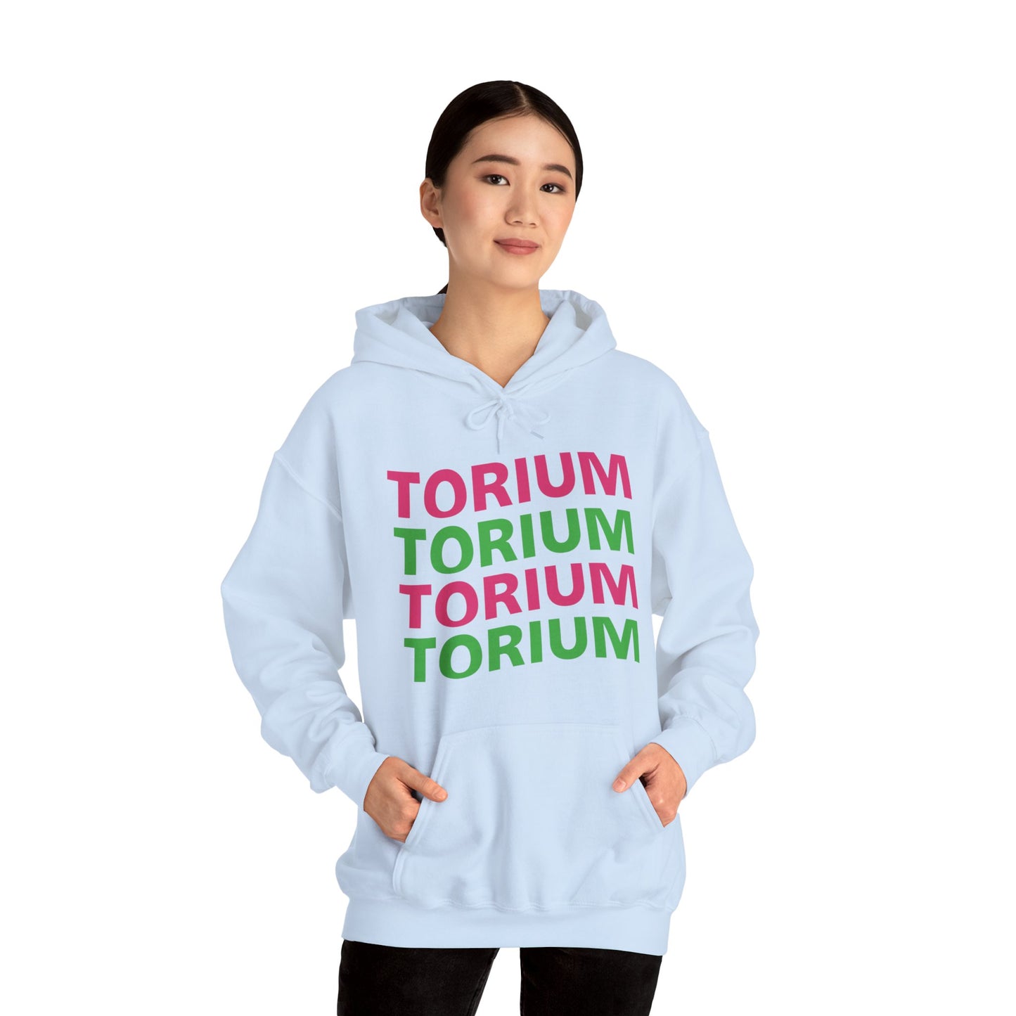 Torium Green & Pink Wave Unisex Hooded Sweatshirt