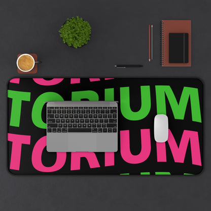 Torium Pink & Green Wave Desk Mat