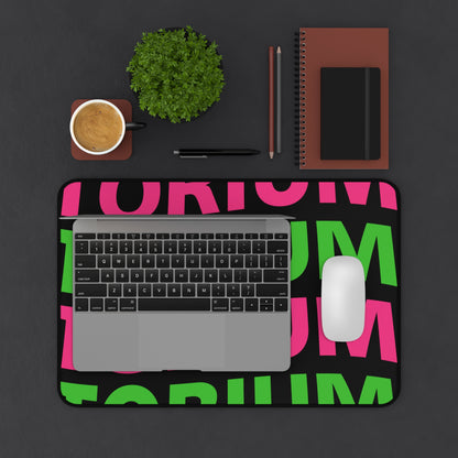 Torium Pink & Green Wave Desk Mat