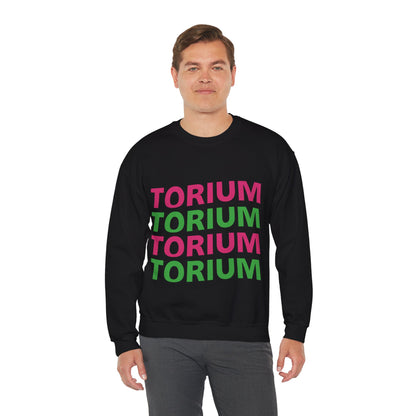 Torium Green & Pink Wave Unisex Crewneck Sweatshirt