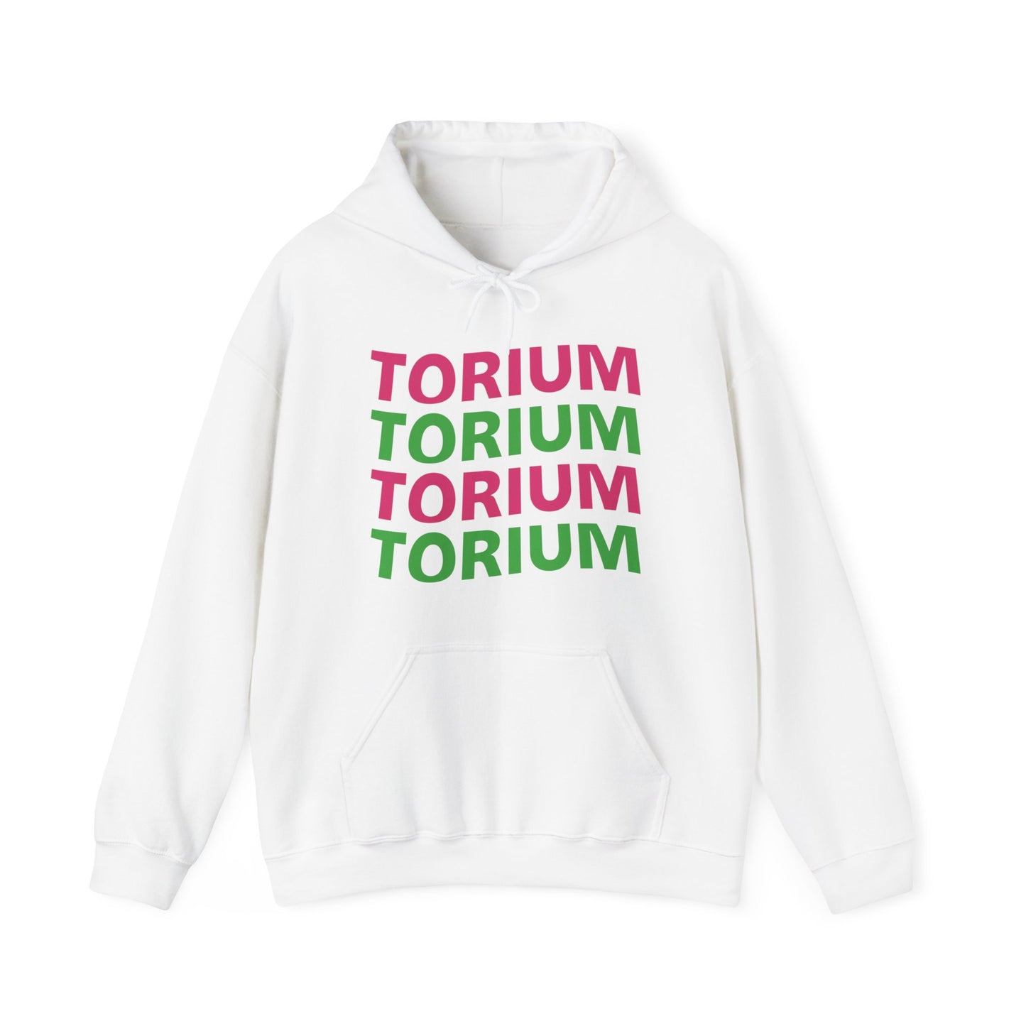 Torium Green & Pink Wave Unisex Hooded Sweatshirt