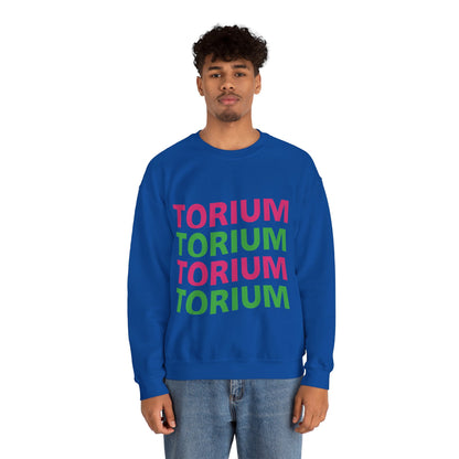 Torium Green & Pink Wave Unisex Crewneck Sweatshirt