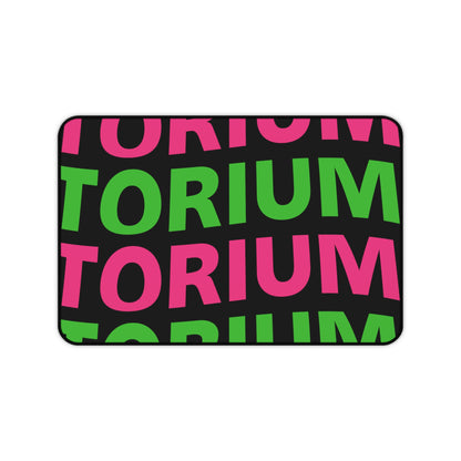 Torium Pink & Green Wave Desk Mat