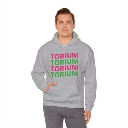 Torium Green & Pink Wave Unisex Hooded Sweatshirt