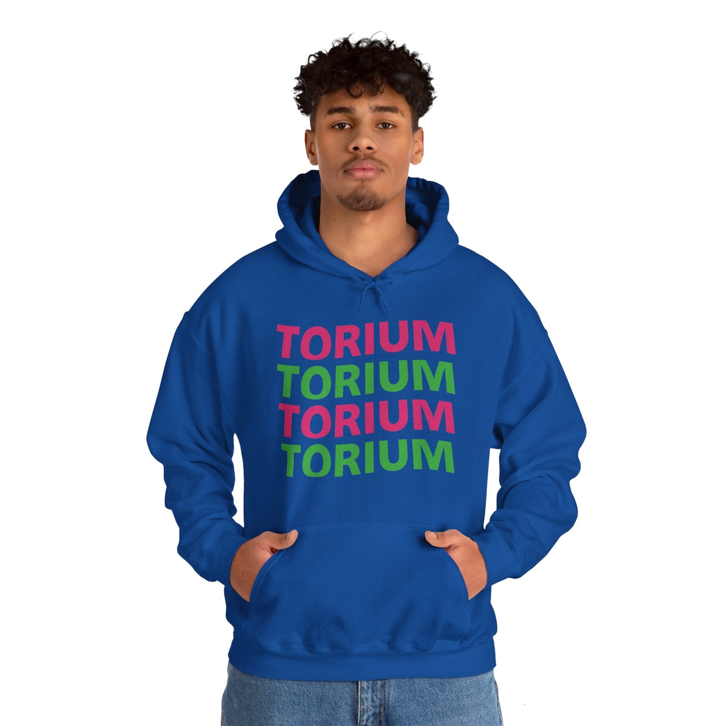 Torium Green & Pink Wave Unisex Hooded Sweatshirt