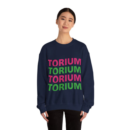 Torium Green & Pink Wave Unisex Crewneck Sweatshirt