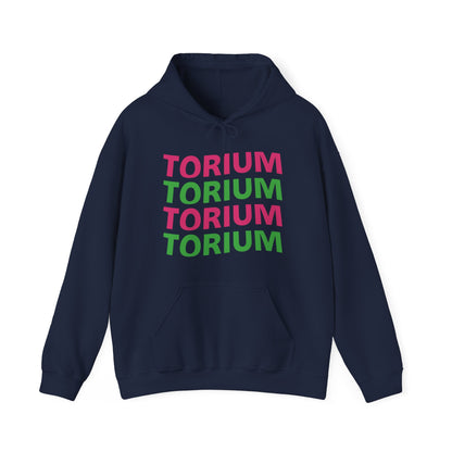 Torium Green & Pink Wave Unisex Hooded Sweatshirt