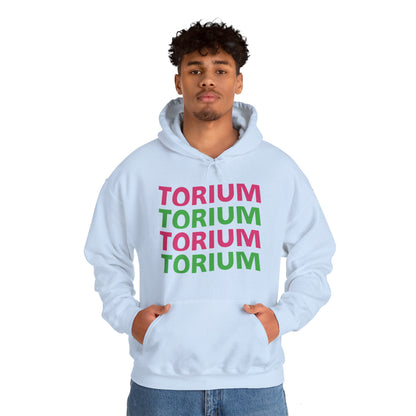 Torium Green & Pink Wave Unisex Hooded Sweatshirt