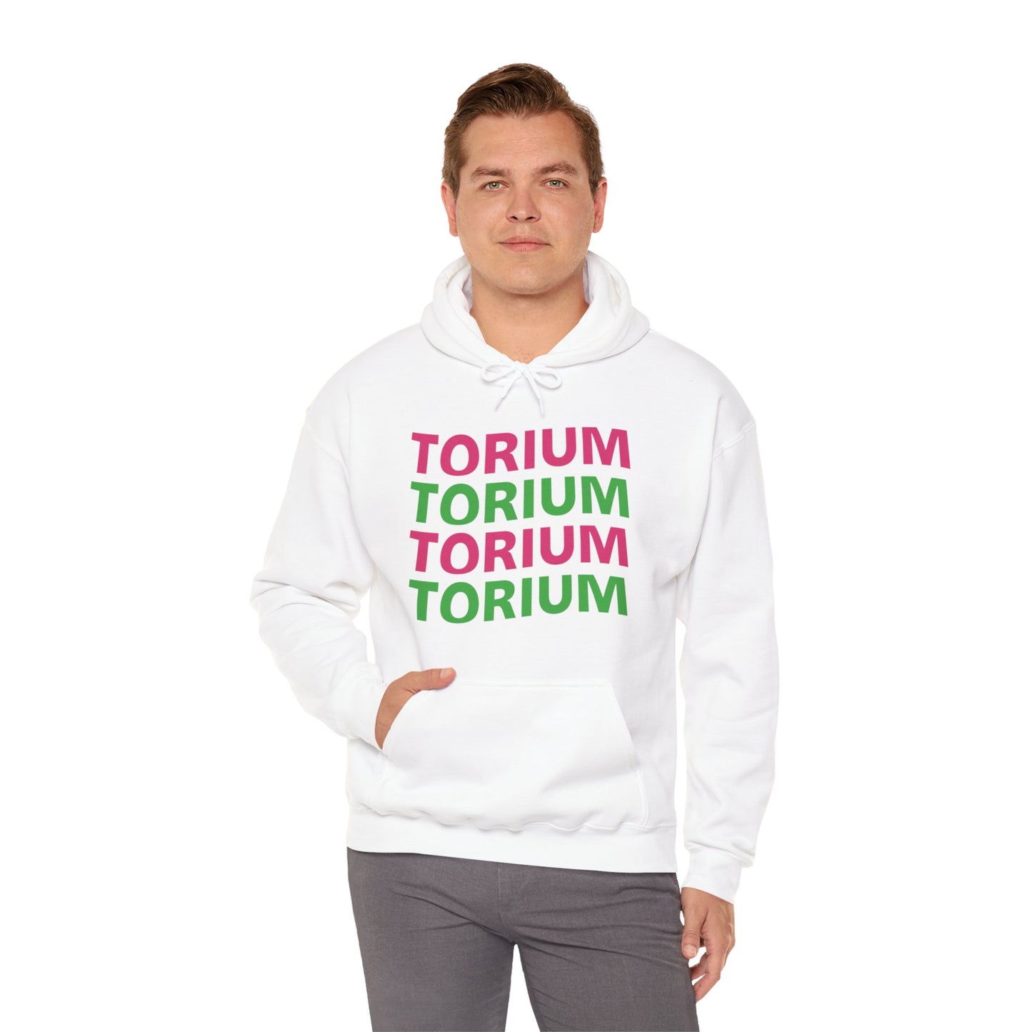 Torium Green & Pink Wave Unisex Hooded Sweatshirt