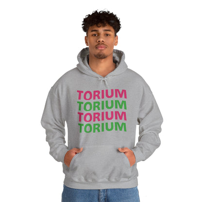 Torium Green & Pink Wave Unisex Hooded Sweatshirt