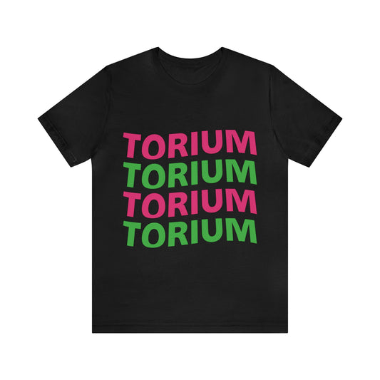 Torium rosa y verde onda unisex camiseta de manga corta 