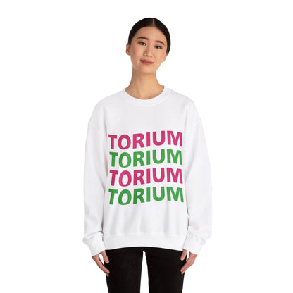 Torium Green & Pink Wave Unisex Crewneck Sweatshirt