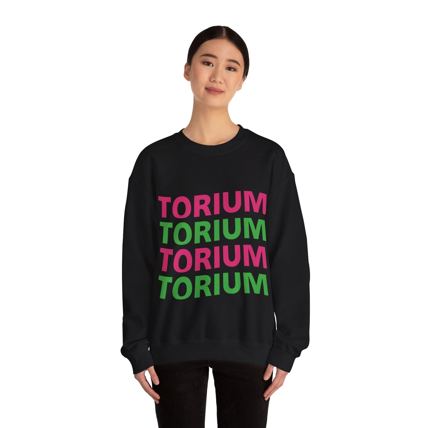 Torium Green & Pink Wave Unisex Crewneck Sweatshirt