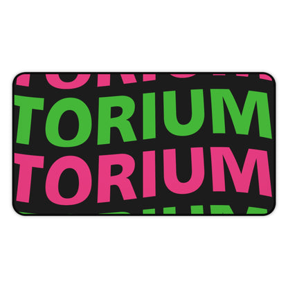 Torium Pink & Green Wave Desk Mat