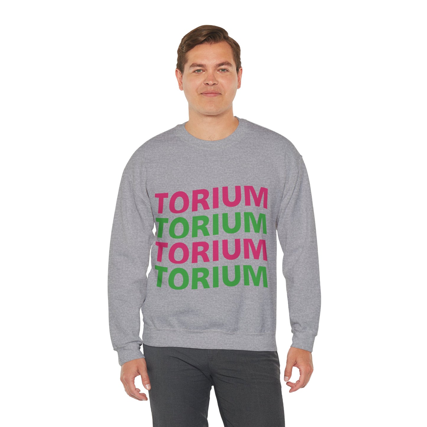 Torium Green & Pink Wave Unisex Crewneck Sweatshirt