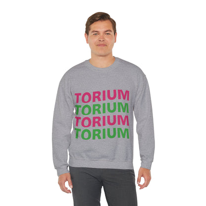 Torium Green & Pink Wave Unisex Crewneck Sweatshirt