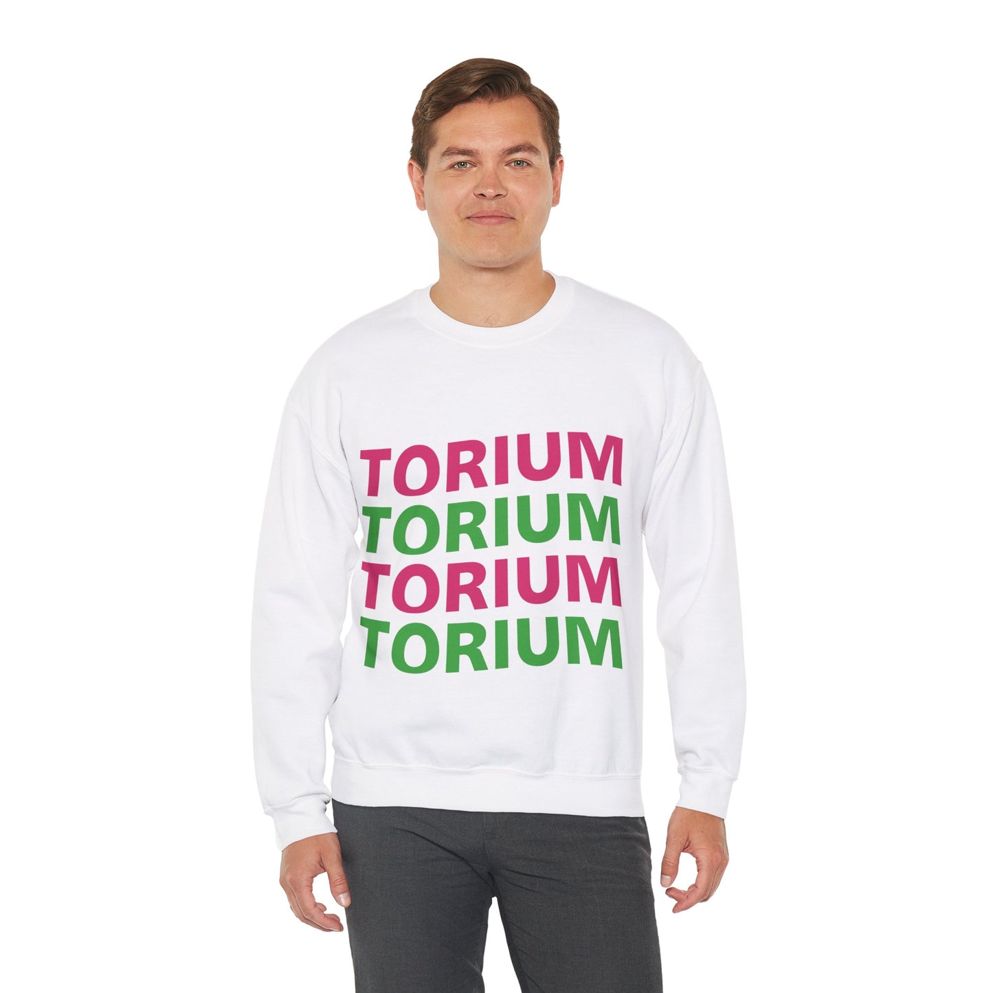 Torium Green & Pink Wave Unisex Crewneck Sweatshirt