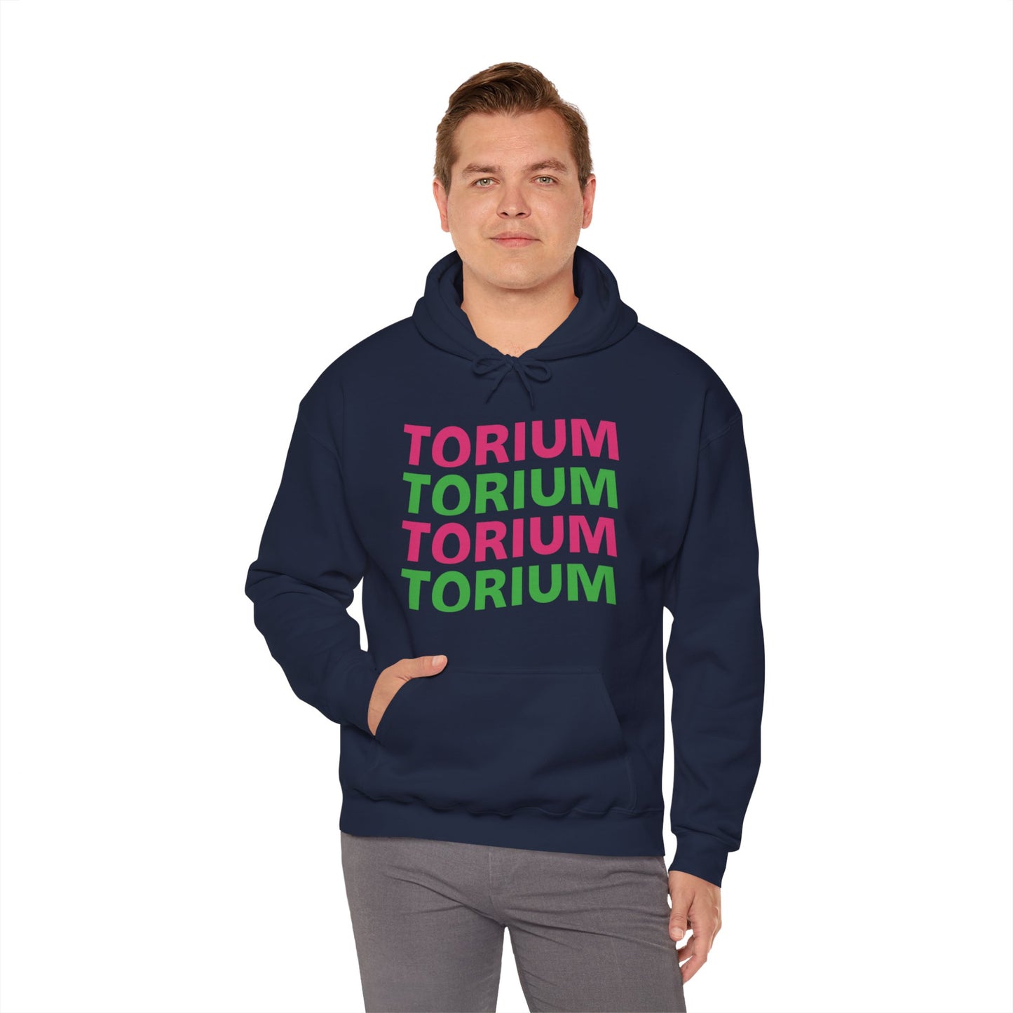 Torium Green & Pink Wave Unisex Hooded Sweatshirt