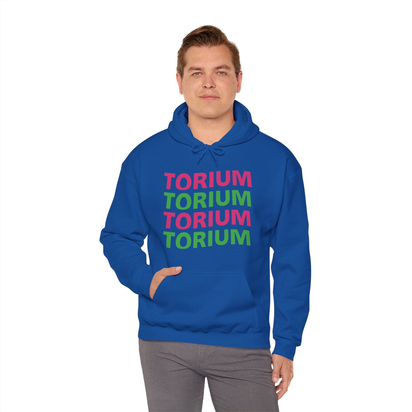 Torium Green & Pink Wave Unisex Hooded Sweatshirt