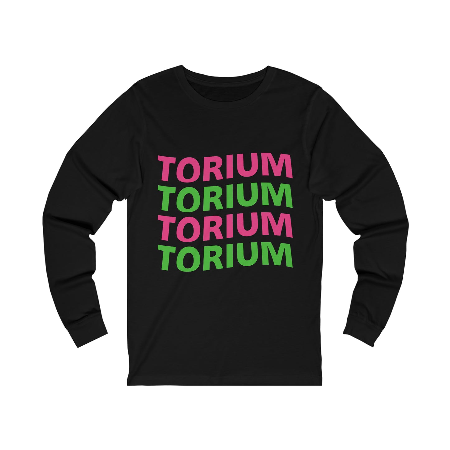 Torium Green & Pink Wave Unisex Jersey Long Sleeve Tee